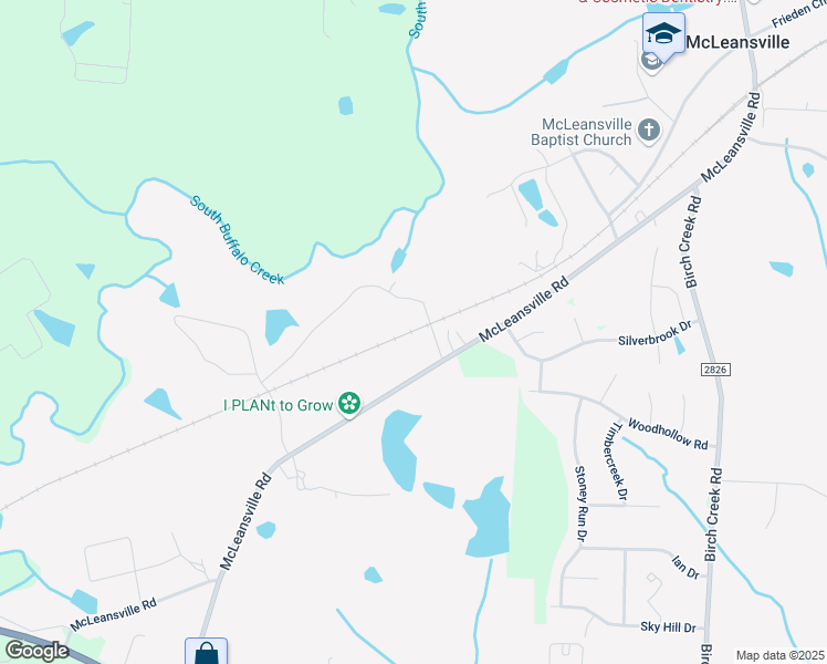 map of restaurants, bars, coffee shops, grocery stores, and more near 5301 McLeansville Road in McLeansville