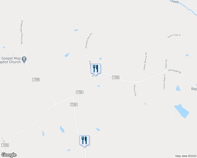 map of restaurants, bars, coffee shops, grocery stores, and more near 1816 Old Stage Road in Yadkinville