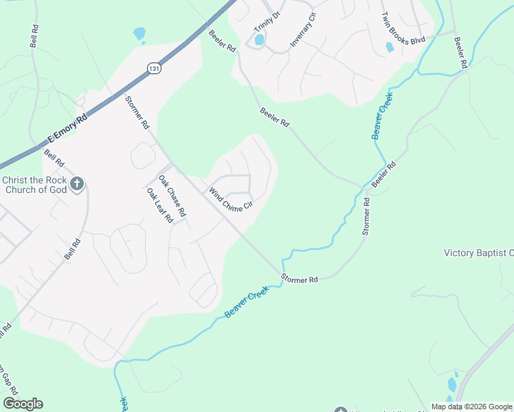 map of restaurants, bars, coffee shops, grocery stores, and more near 7752 Wind Chime Circle in Knoxville