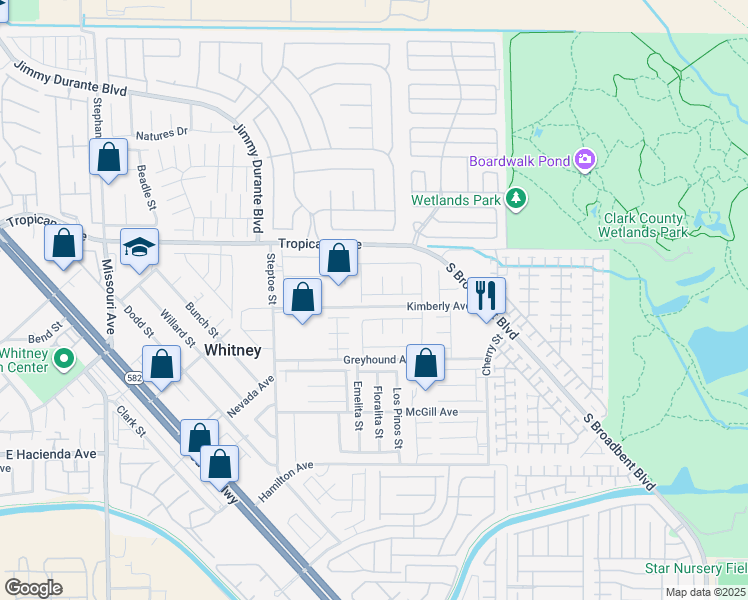 map of restaurants, bars, coffee shops, grocery stores, and more near 6335 Rubylyn Avenue in Las Vegas