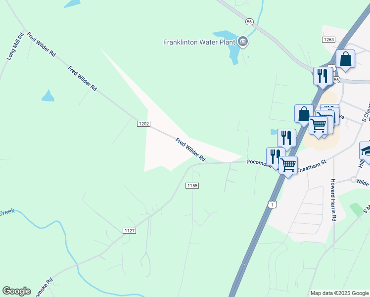 map of restaurants, bars, coffee shops, grocery stores, and more near 826 Fred Wilder Road in Franklinton