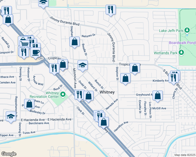 map of restaurants, bars, coffee shops, grocery stores, and more near 4973 Volcanic Rock Lane in Las Vegas