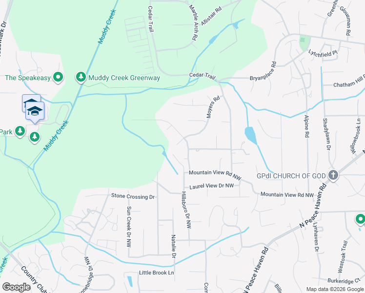 map of restaurants, bars, coffee shops, grocery stores, and more near 200 Surrey Path Trail in Winston-Salem