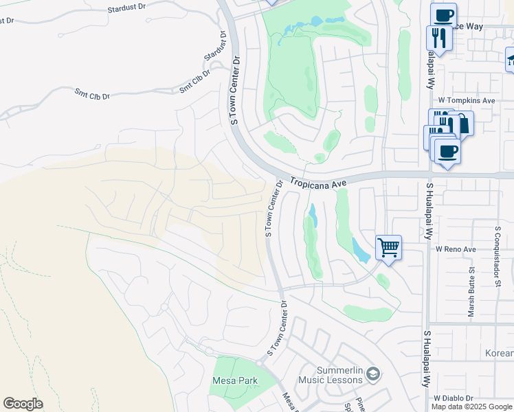 map of restaurants, bars, coffee shops, grocery stores, and more near 10632 Rolling Vista Drive in Las Vegas