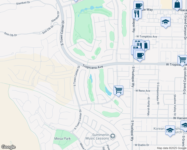 map of restaurants, bars, coffee shops, grocery stores, and more near 4987 Pensier Street in Las Vegas