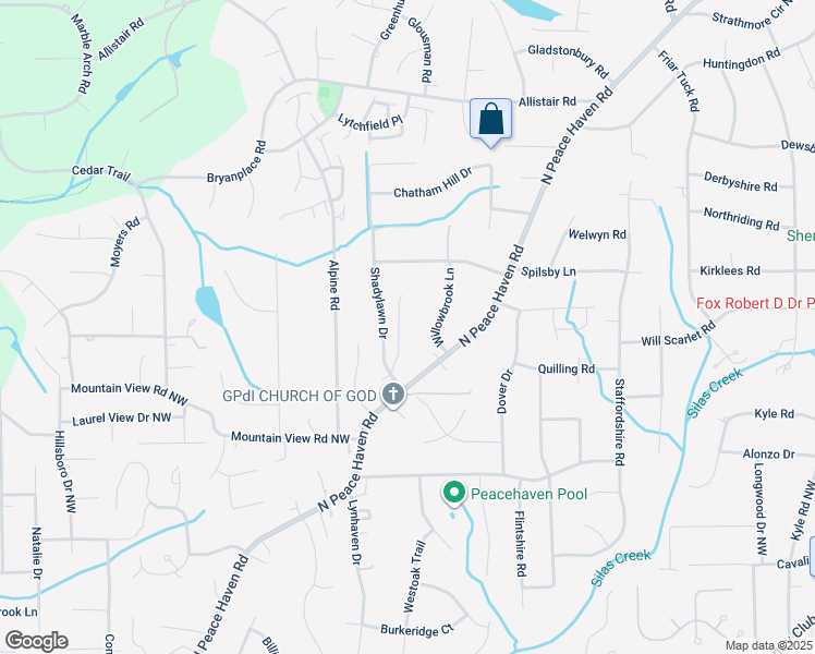 map of restaurants, bars, coffee shops, grocery stores, and more near 541 Clyde Drive in Winston-Salem
