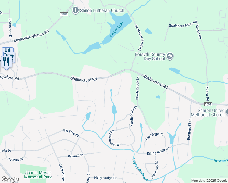 map of restaurants, bars, coffee shops, grocery stores, and more near 200 Charisma Lane in Lewisville