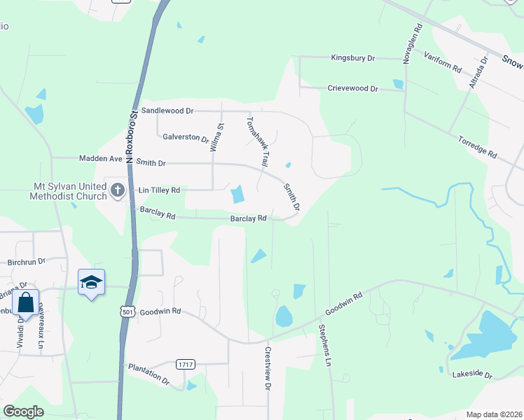 map of restaurants, bars, coffee shops, grocery stores, and more near 241 Barclay Road in Durham