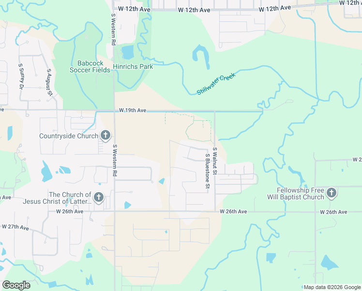 map of restaurants, bars, coffee shops, grocery stores, and more near 1718 West 21st Avenue in Stillwater