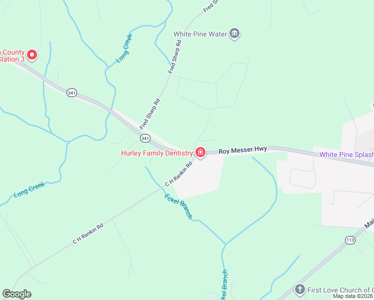 map of restaurants, bars, coffee shops, grocery stores, and more near 3251 Roy Messer Highway in White Pine