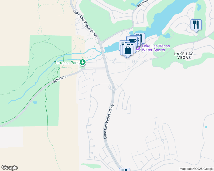 map of restaurants, bars, coffee shops, grocery stores, and more near 104 Contrada Fiore Drive in Henderson