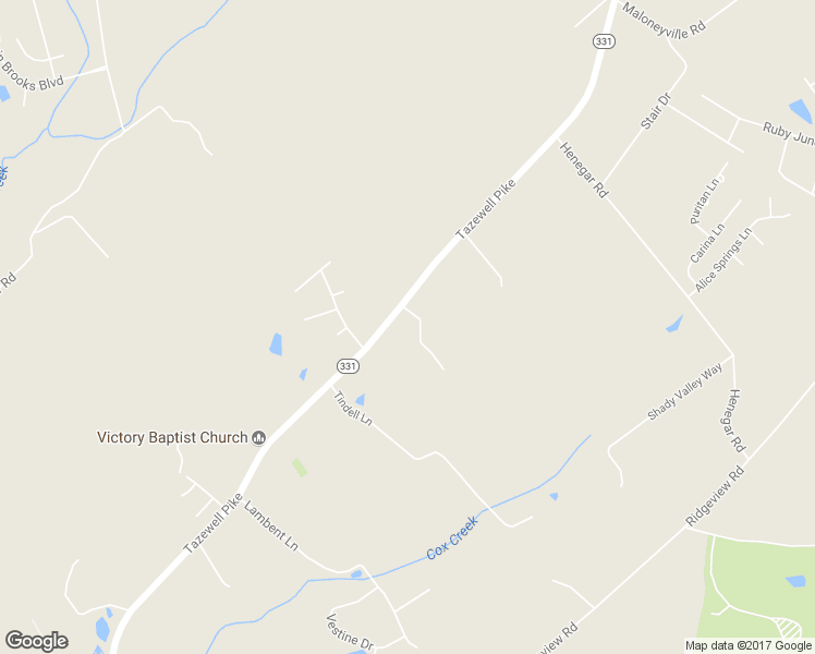 map of restaurants, bars, coffee shops, grocery stores, and more near 6734 Tazewell Pike in Knoxville