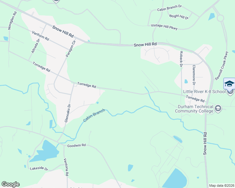 map of restaurants, bars, coffee shops, grocery stores, and more near 1318 Torredge Road in Durham