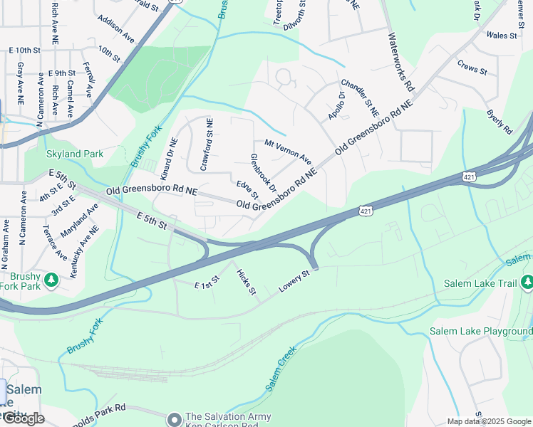map of restaurants, bars, coffee shops, grocery stores, and more near 2657 Belews Creek Road Northeast in Winston-Salem