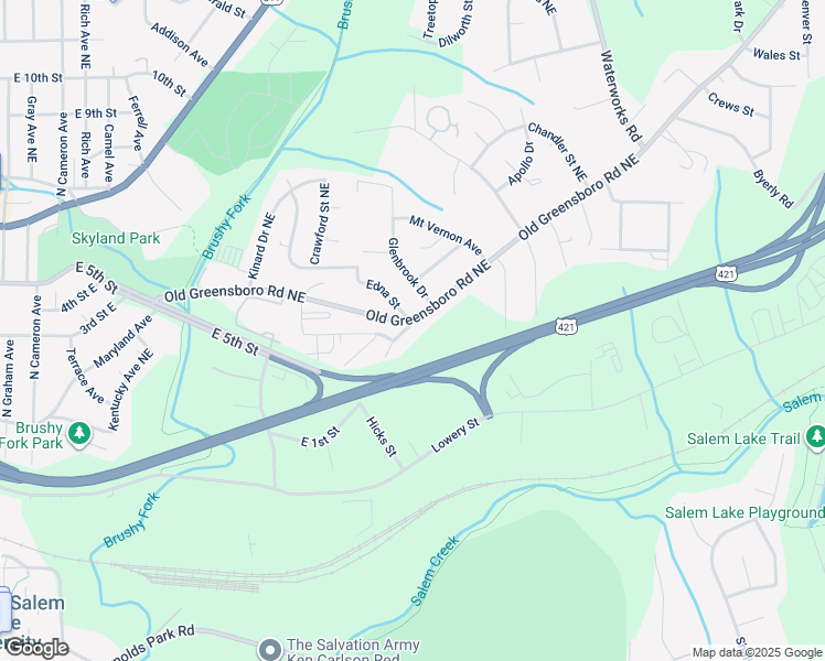 map of restaurants, bars, coffee shops, grocery stores, and more near 2657 Belews Creek Road Northeast in Winston-Salem