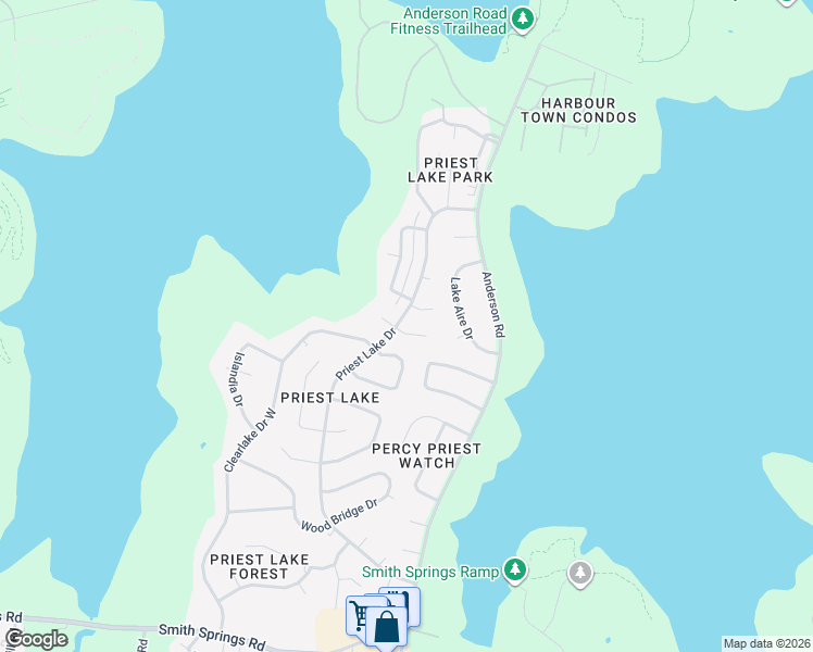 map of restaurants, bars, coffee shops, grocery stores, and more near 3835 Priest Lake Drive in Nashville