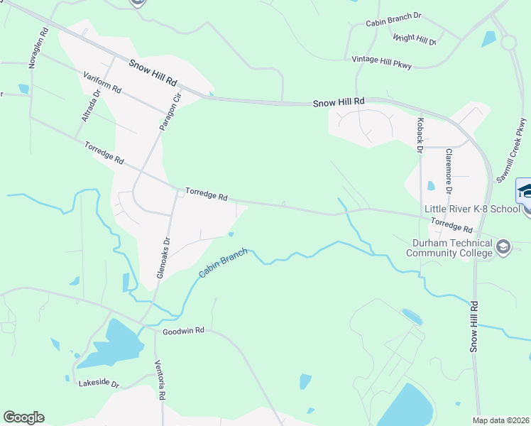 map of restaurants, bars, coffee shops, grocery stores, and more near 1318 Torredge Road in Durham