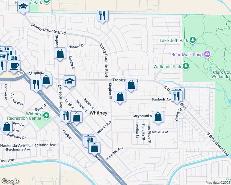 map of restaurants, bars, coffee shops, grocery stores, and more near 6263 Blood Lily Avenue in Las Vegas