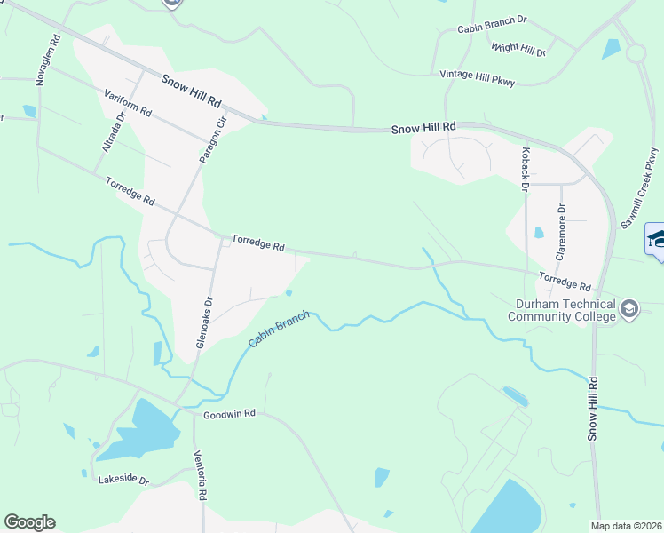 map of restaurants, bars, coffee shops, grocery stores, and more near 1318 Torredge Road in Durham