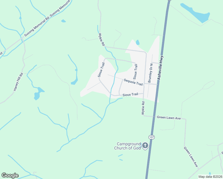 map of restaurants, bars, coffee shops, grocery stores, and more near 290 Sioux Trail in Greeneville