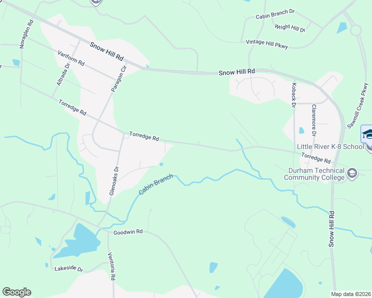 map of restaurants, bars, coffee shops, grocery stores, and more near 1318 Torredge Road in Durham
