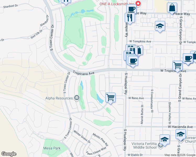 map of restaurants, bars, coffee shops, grocery stores, and more near 4953 Rivedro Street in Las Vegas
