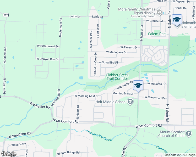 map of restaurants, bars, coffee shops, grocery stores, and more near 4157 West Puppy Creek Drive in Fayetteville