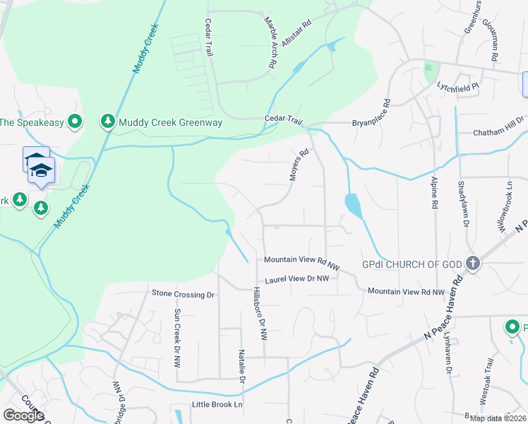 map of restaurants, bars, coffee shops, grocery stores, and more near 200 Surrey Path Trail in Winston-Salem