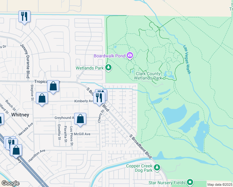 map of restaurants, bars, coffee shops, grocery stores, and more near 4952 Miners Ridge Drive in Las Vegas