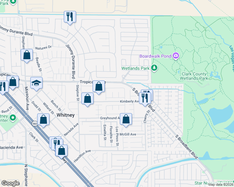 map of restaurants, bars, coffee shops, grocery stores, and more near 4955 Jadelyn Court in Las Vegas