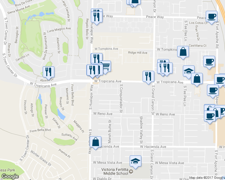 map of restaurants, bars, coffee shops, grocery stores, and more near 10059 Lady Apple Drive in Las Vegas