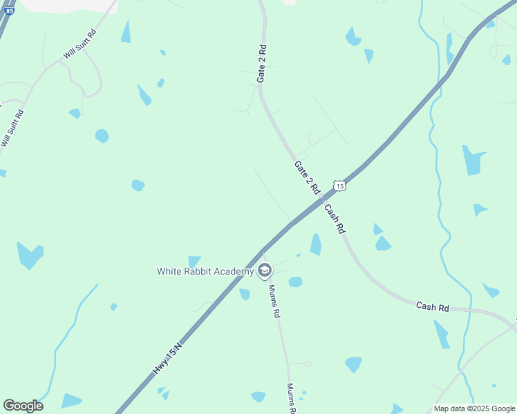 map of restaurants, bars, coffee shops, grocery stores, and more near 164 Hunters Trail in Creedmoor