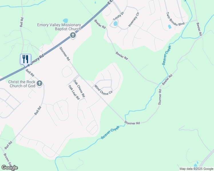 map of restaurants, bars, coffee shops, grocery stores, and more near 6117 Kettle Drive in Knoxville