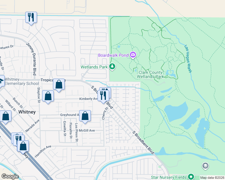 map of restaurants, bars, coffee shops, grocery stores, and more near 4937 Miners Ridge Drive in Las Vegas