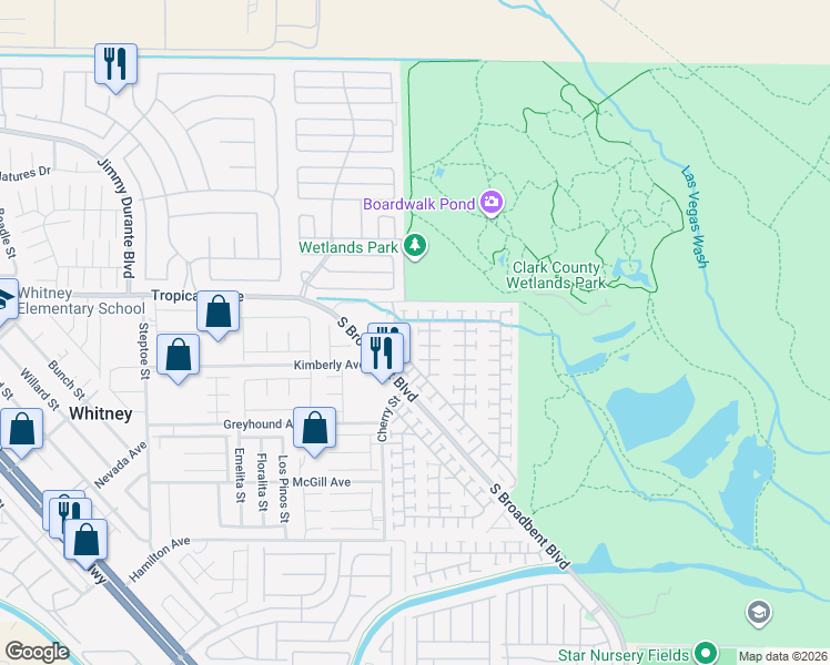 map of restaurants, bars, coffee shops, grocery stores, and more near 4937 Miners Ridge Drive in Las Vegas