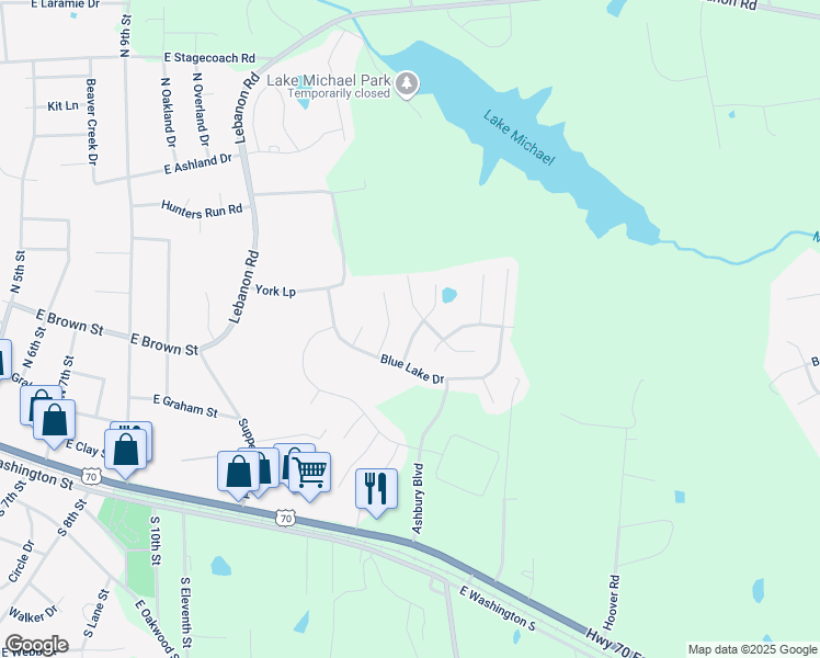 map of restaurants, bars, coffee shops, grocery stores, and more near 311 5 Pine Court in Mebane