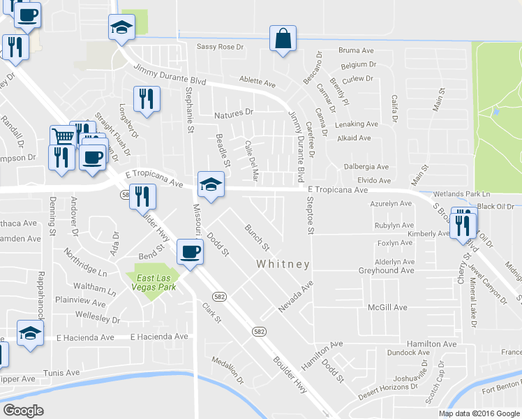 map of restaurants, bars, coffee shops, grocery stores, and more near 4973 Volcanic Rock Lane in Las Vegas