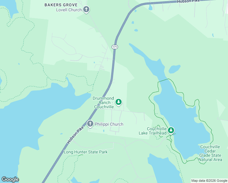 map of restaurants, bars, coffee shops, grocery stores, and more near 3530 Couchville Pike in Nashville