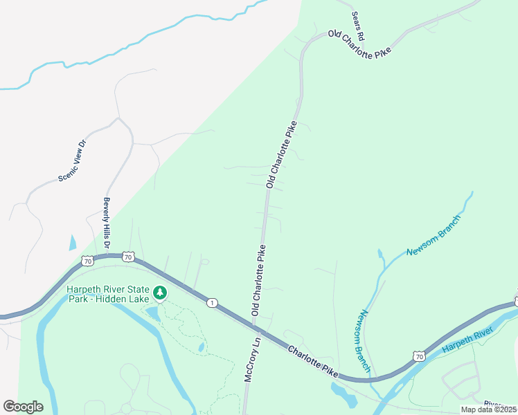 map of restaurants, bars, coffee shops, grocery stores, and more near 9077 Old Charlotte Pike in Pegram