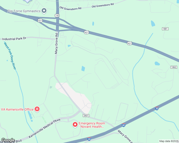 map of restaurants, bars, coffee shops, grocery stores, and more near 432 Burnt Mill Road in Kernersville