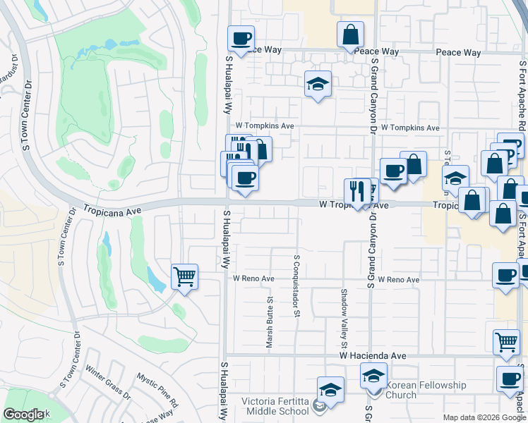map of restaurants, bars, coffee shops, grocery stores, and more near 4922 Calabash Tree Court in Las Vegas