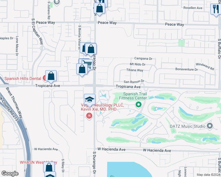 map of restaurants, bars, coffee shops, grocery stores, and more near 8491 Heather Downs Drive in Las Vegas