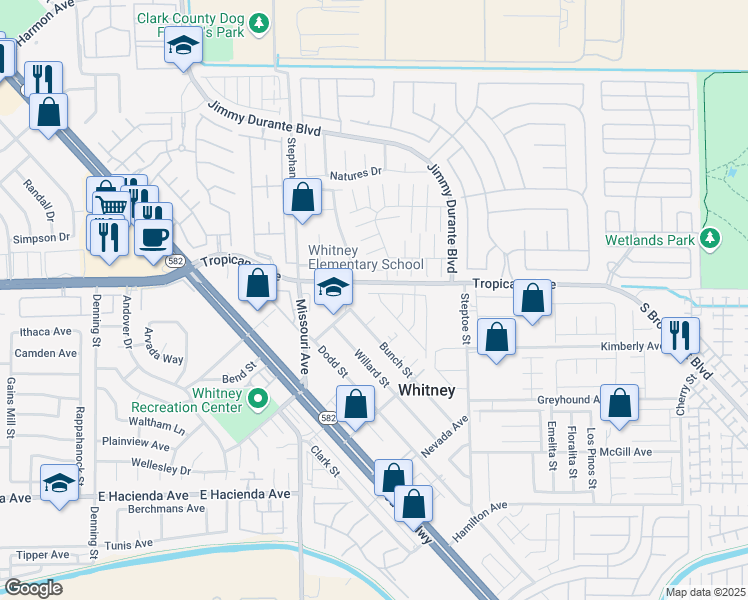 map of restaurants, bars, coffee shops, grocery stores, and more near 5965 Vega Del Sol Avenue in Las Vegas