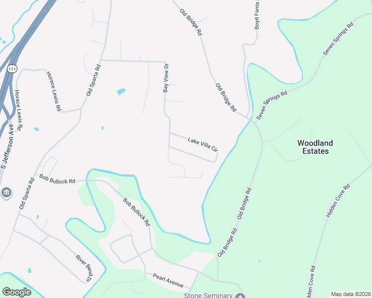 map of restaurants, bars, coffee shops, grocery stores, and more near 1557 Lake Villa Circle in Cookeville