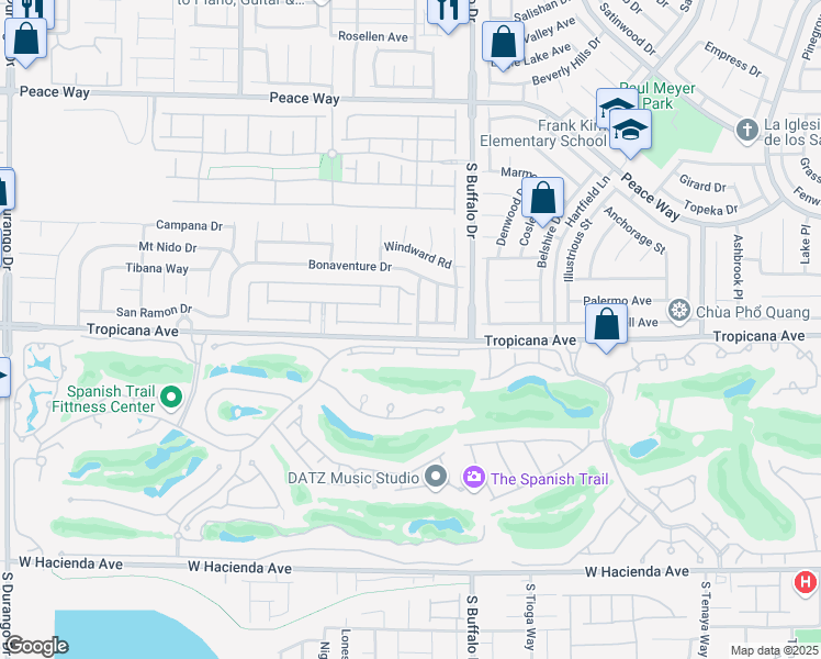 map of restaurants, bars, coffee shops, grocery stores, and more near 7905 Rotella Drive in Las Vegas