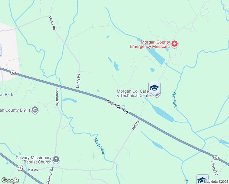 map of restaurants, bars, coffee shops, grocery stores, and more near 1775 Knoxville Highway in Wartburg
