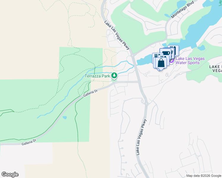 map of restaurants, bars, coffee shops, grocery stores, and more near 100 Verde Rosa Drive in Henderson