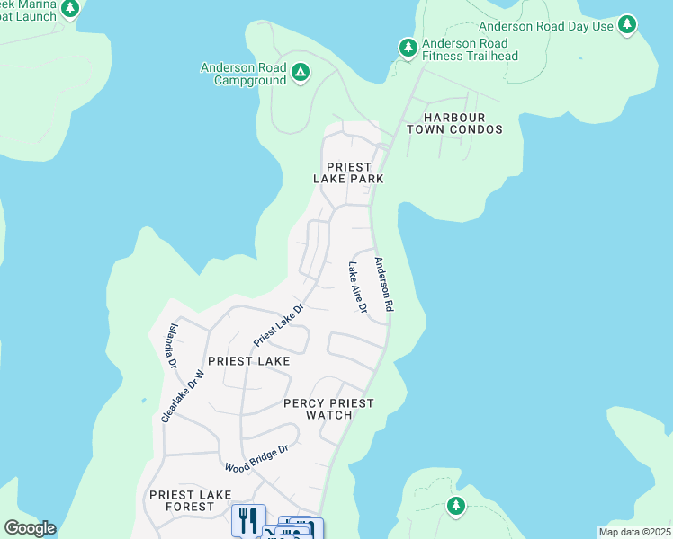 map of restaurants, bars, coffee shops, grocery stores, and more near 3855 Priest Lake Drive in Nashville
