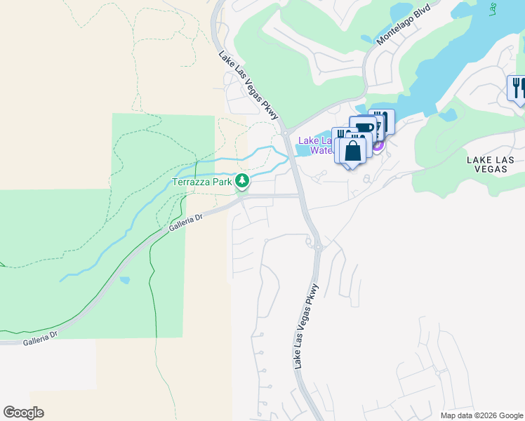 map of restaurants, bars, coffee shops, grocery stores, and more near 27 Parco Fiore Court in Henderson