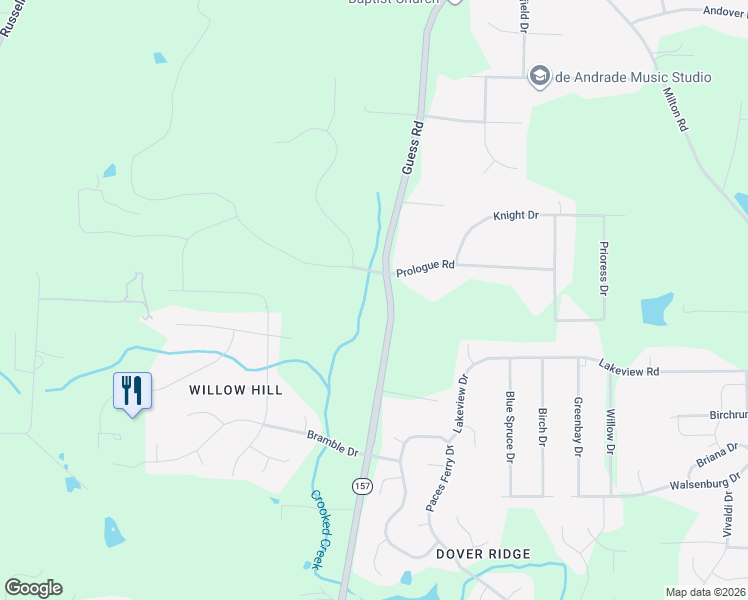 map of restaurants, bars, coffee shops, grocery stores, and more near 5727 Guess Road in Durham